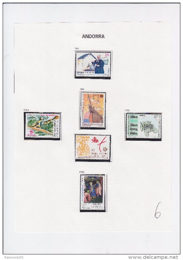 TIMBRE. ESPAGNE. ANDORRE. ANDORRA. COLLECTION BLOC FEUILLET. 200 TIMBRES DIFFERENTS.  35 SCANS