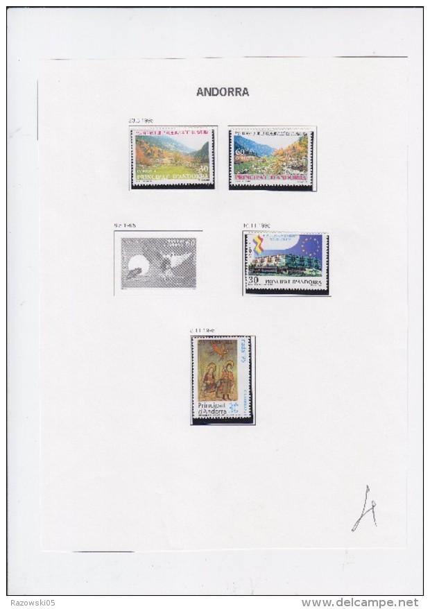 TIMBRE. ESPAGNE. ANDORRE. ANDORRA. COLLECTION BLOC FEUILLET. 200 TIMBRES DIFFERENTS.  35 SCANS