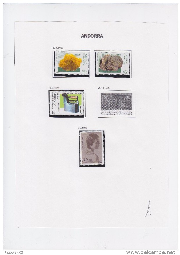 TIMBRE. ESPAGNE. ANDORRE. ANDORRA. COLLECTION BLOC FEUILLET. 200 TIMBRES DIFFERENTS.  35 SCANS