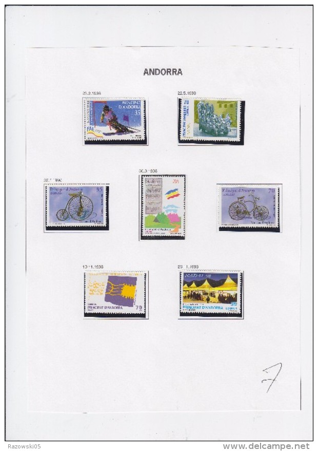 TIMBRE. ESPAGNE. ANDORRE. ANDORRA. COLLECTION BLOC FEUILLET. 200 TIMBRES DIFFERENTS.  35 SCANS