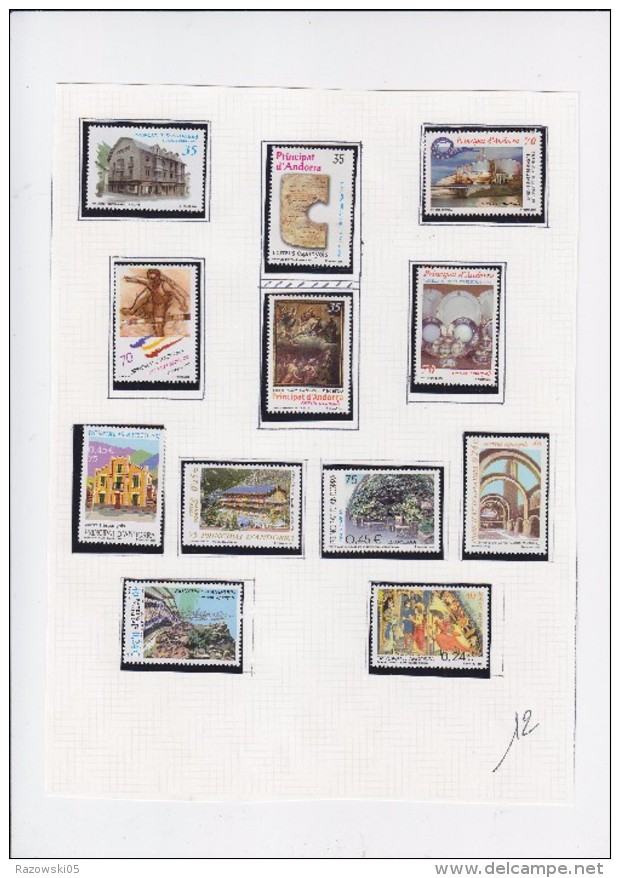 TIMBRE. ESPAGNE. ANDORRE. ANDORRA. COLLECTION BLOC FEUILLET. 200 TIMBRES DIFFERENTS.  35 SCANS