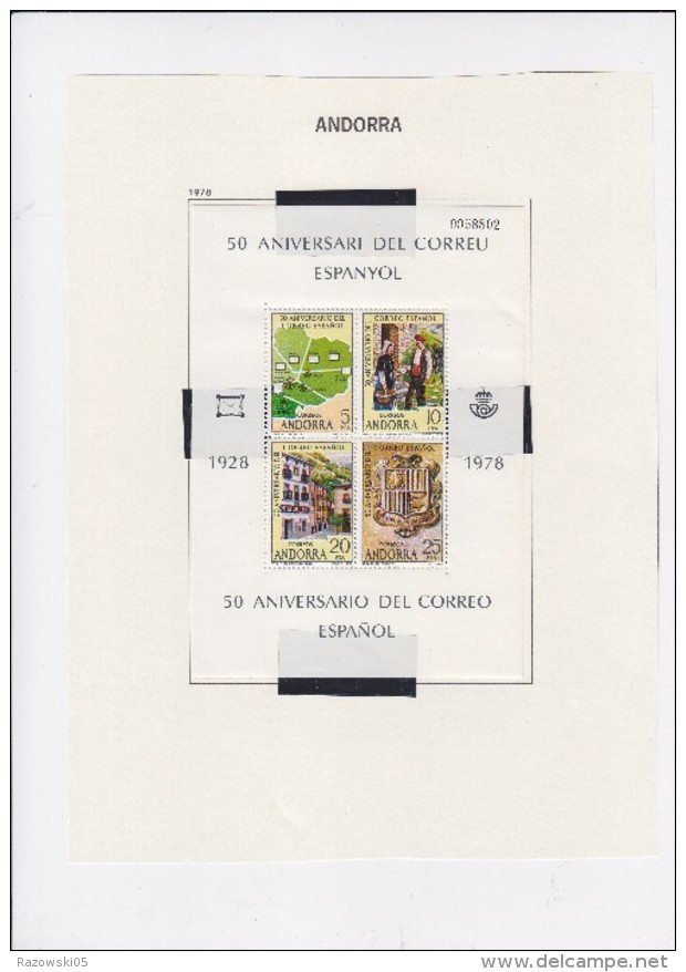 TIMBRE. ESPAGNE. ANDORRE. ANDORRA. COLLECTION BLOC FEUILLET. 200 TIMBRES DIFFERENTS.  35 SCANS