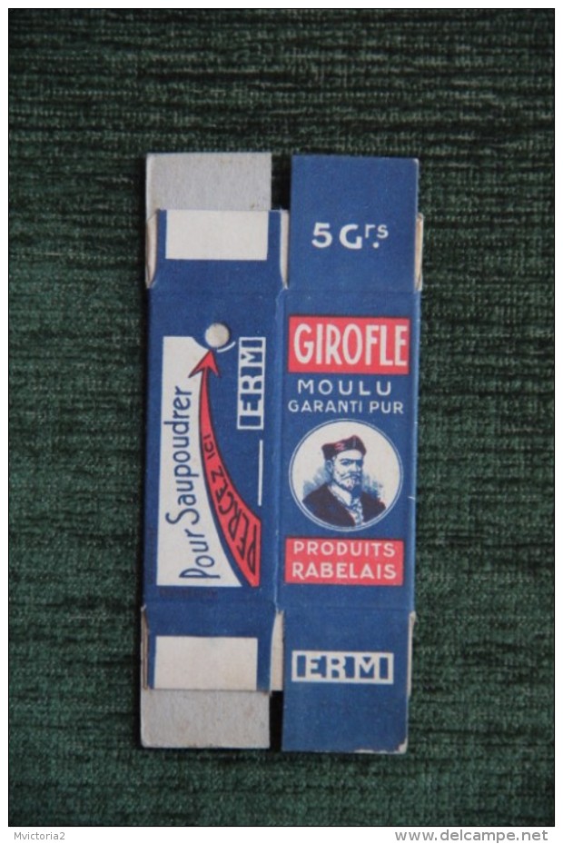 Petite Boite En Carton " PRODUITS RABELAIS - GIROFLE MOULU" - Sonstige & Ohne Zuordnung