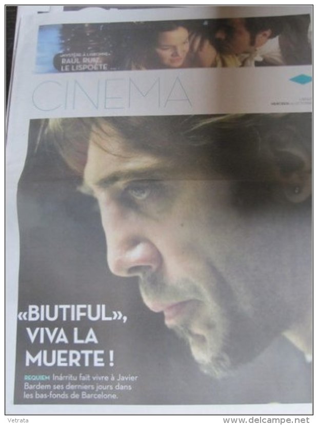 Libération, Supplément Cinéma Du 20/10/2010 : Biutiful, Inarritu / Ruiz, Mystère À Lisbonne - 1950 - Nu