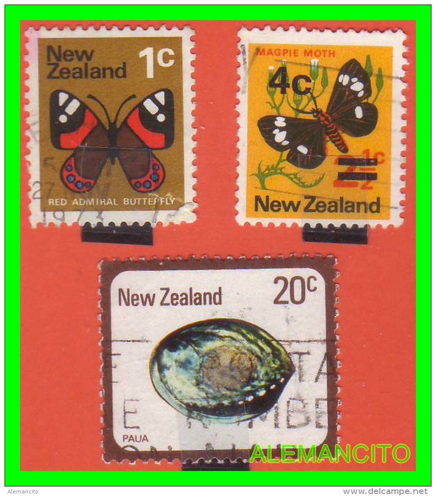 NEW ZELANDA  ( OCEANIA )  3 SELLOS AÑO 1960 - Used Stamps