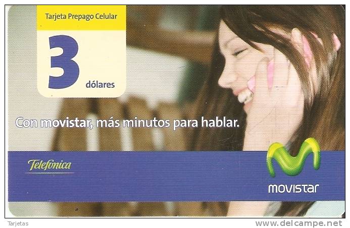 TARJETA DE ECUADOR DE MOVISTAR DE 3$ CHICA CON MOVIL - Ecuador