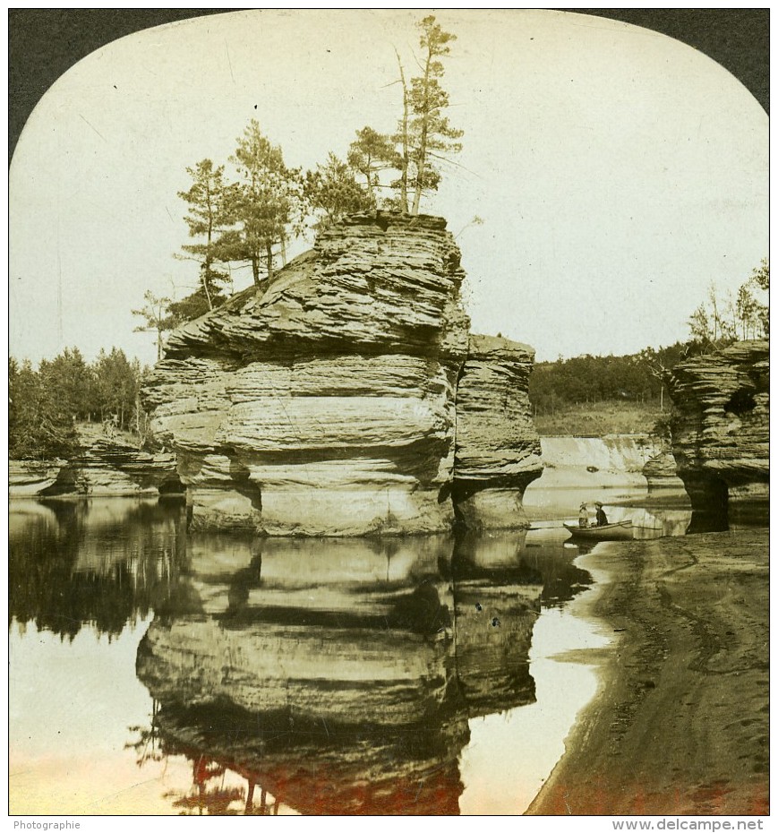 USA Wisconsin River The Great Sugar Bowl Ancienne Photo Stereoscope Kelley 1904 - Photos Stéréoscopiques