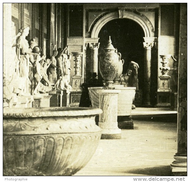 Italie Rome Vatican Museum Statues Et Bustes Ancienne Photo Stereoscope Kelley 1900 - Stereoscopic