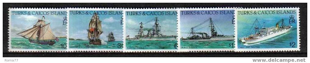 PB129 - TURKS & CAICOS , SERIE 639/643  *** Navi - Turks & Caicos (I. Turques Et Caïques)