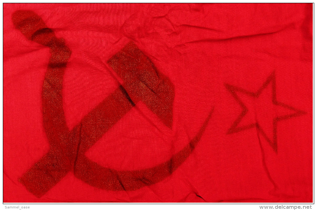 Original Flagge / Fahne  Sowjetrepublik Litauen  -  Material : Baumwolle  -  Ca. 184 X 97 Cm - Sonstige & Ohne Zuordnung