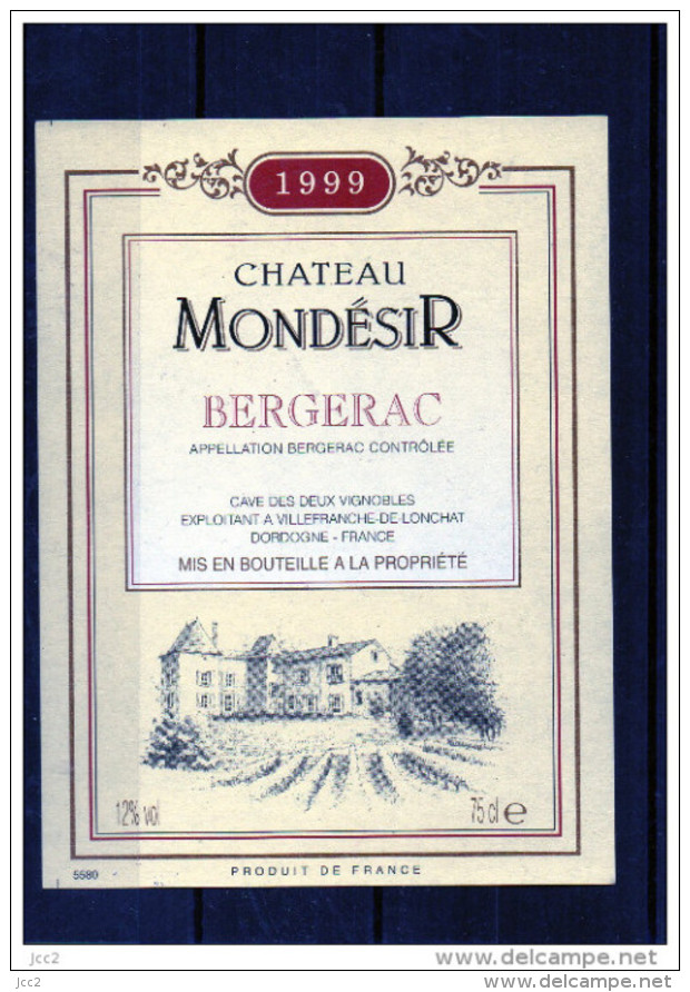 -  Bergerac - Chateau Mondésir 1999 - Bergerac