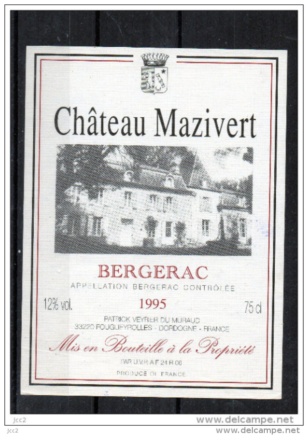 -  Bergerac - Chateau Mazivert 1995 - Bergerac