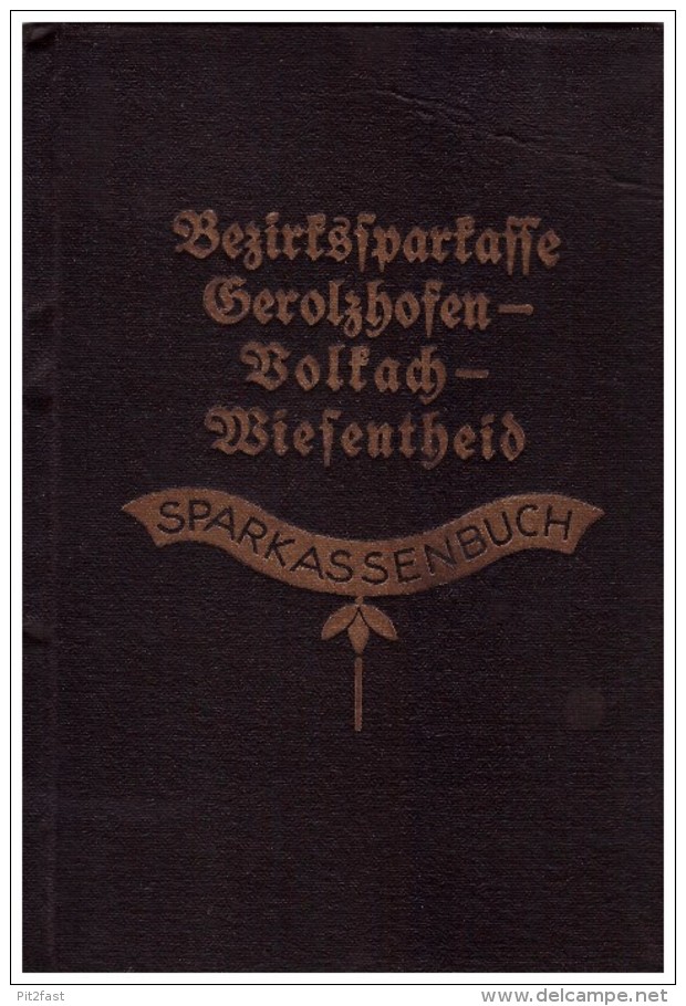 Sparbuch Gerolzhofen - Volkach - Wiesentheid 1940-47 , A. Hildegard , Bank , Sparkasse !!! - Gerolzhofen