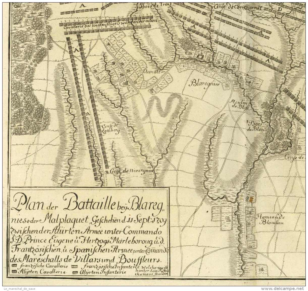 SCHLACHT VON MALPLAQUET 1709 - Kupferstich, Wohl Aus Dem &lsquo;Theatrum Europaeum&rsquo;, 18. Jh. - Bataille - Historical Documents