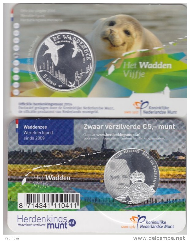 @Y@  Nederland     Coincard 5 Euro  Wadden   2016  UNC - Paesi Bassi