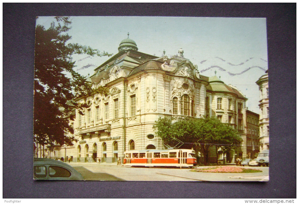 Slovakia/Czechoslovakia: Bratislava - Reduta Theatre - Tramway - Posted 1966 - Strassenbahnen