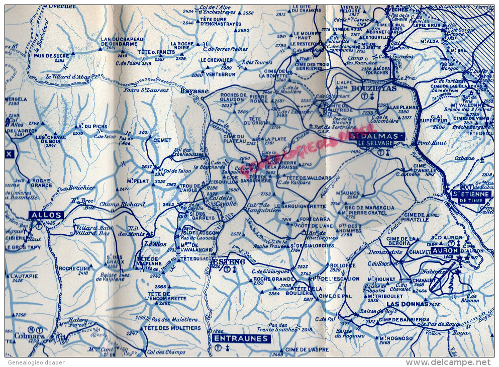 74 - 38-73-05-26-06-SNCF 1939 CARTE NEIGE-ALPES-ANNECY-ALBERTVILLE-MOUTIERS-DIE-EMBRUN-BEUIL-THONON-MEGEVE- - Dépliants Touristiques