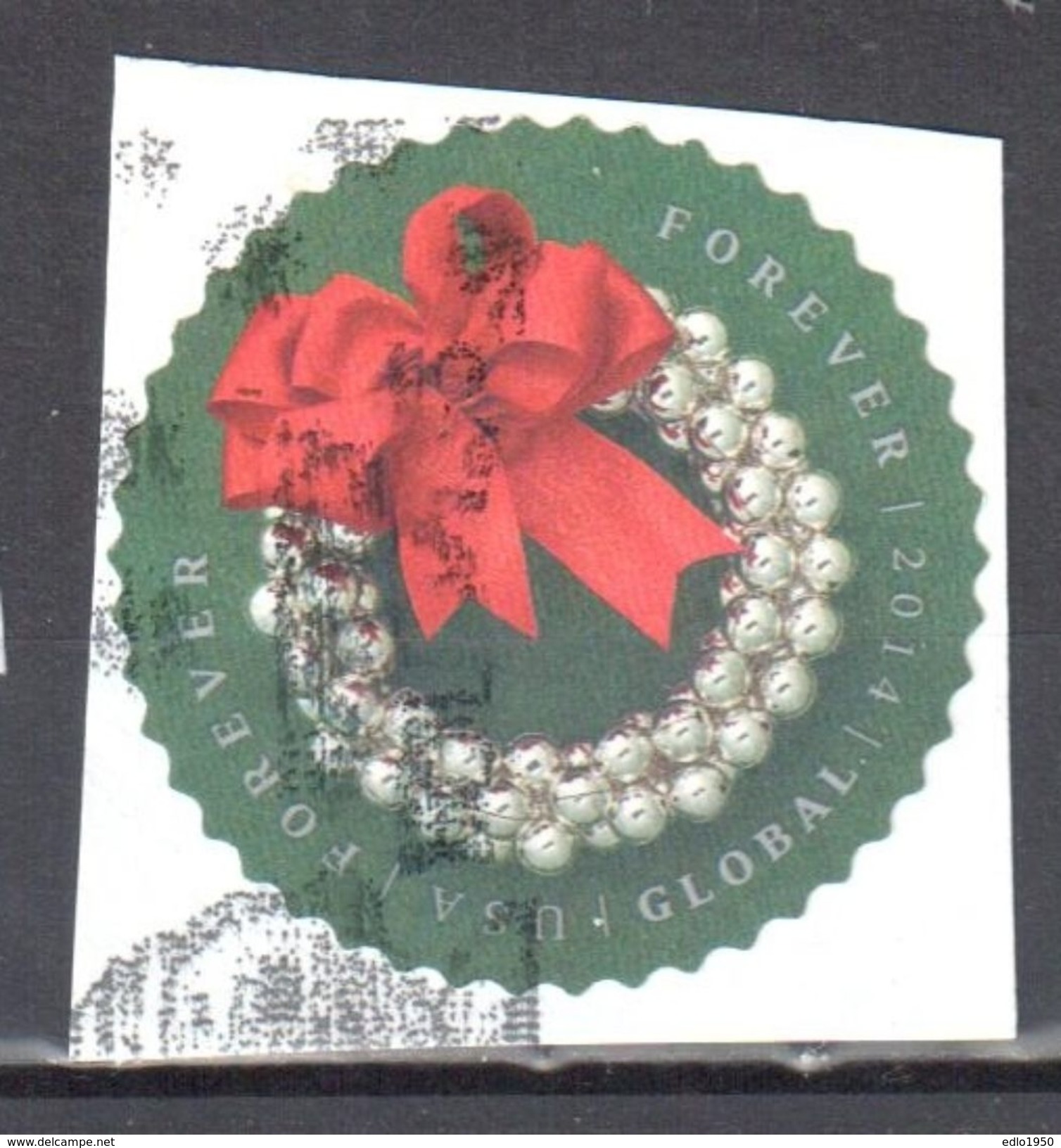 United States 2014  Global Silver Bells Wreath Sc #4936 - Mi 5131BA - Used - Used Stamps