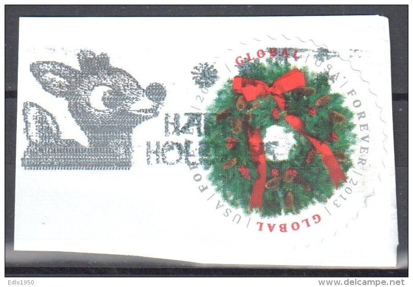 United States 2013 Evergreen Wreath Sc # 4814  - Used - Used Stamps