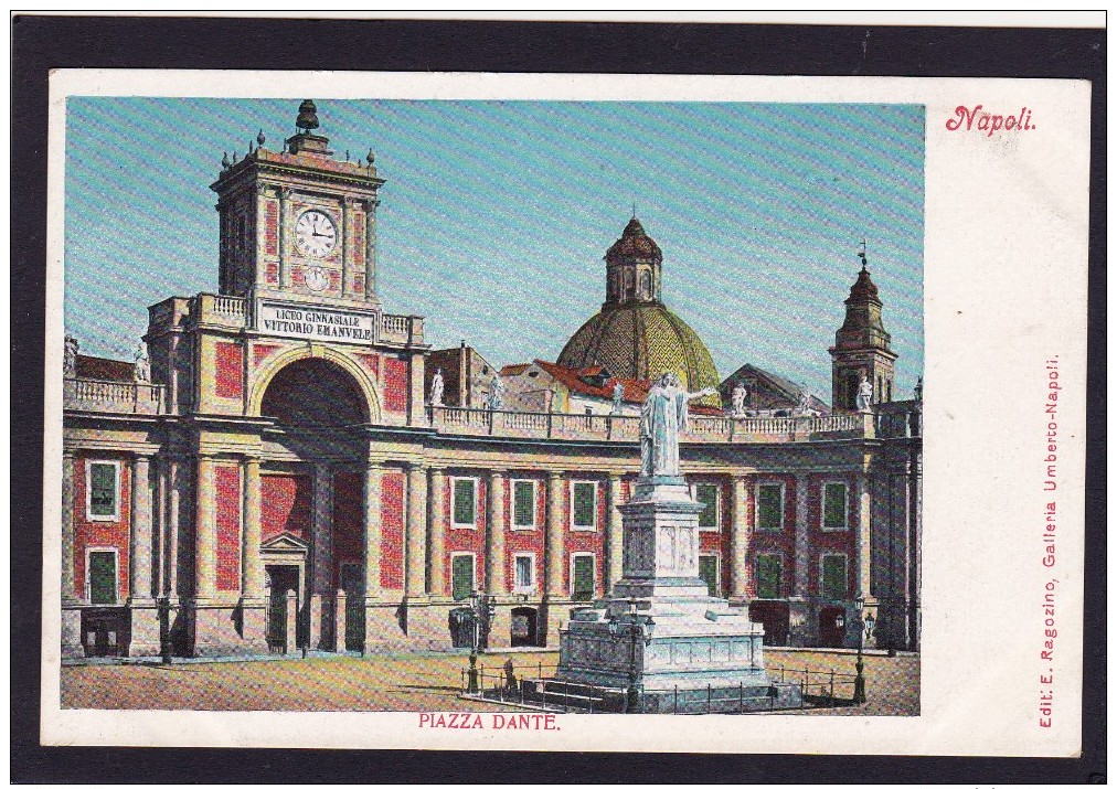 Old Card Of Piazza Dante,Napoli,Naples, Campania, Italy.,N25. - Napoli (Napels)