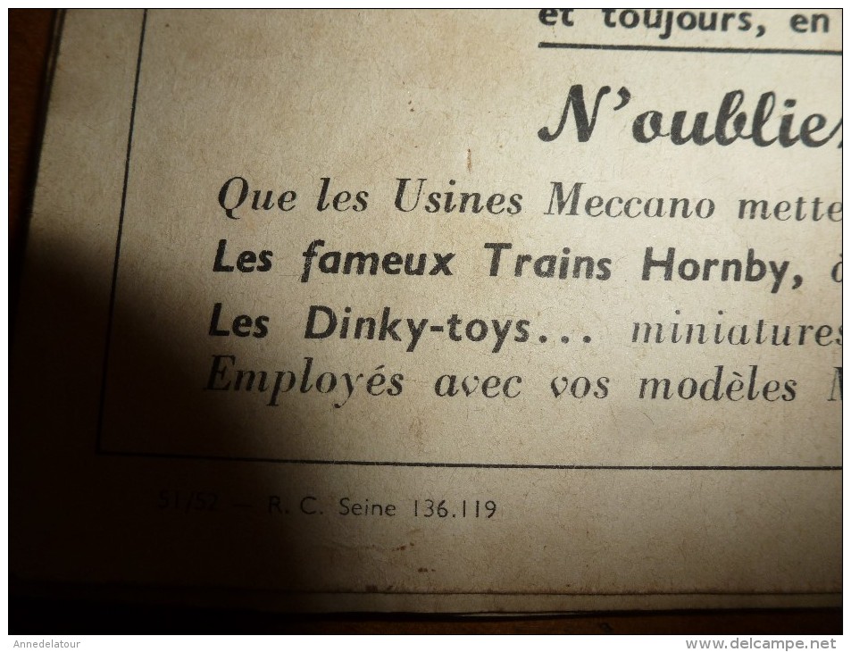 Manuel d'Instruction/ MECCANO-Paris  La Mécanique en miniature N°3 Bobigny  (couverture signée G. Arou 47)  en 40 pages