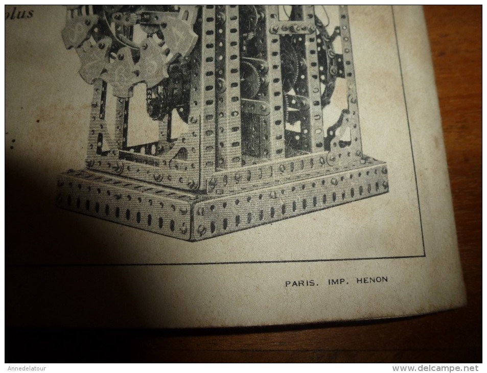 Manuel d'Instruction/ MECCANO-Paris  La Mécanique en miniature N°3 Bobigny  (couverture signée G. Arou 47)  en 40 pages