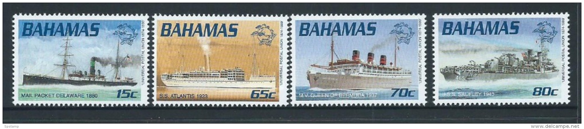 Bahamas 1999 UPU Boat Set 4 MNH - Bahamas (1973-...)