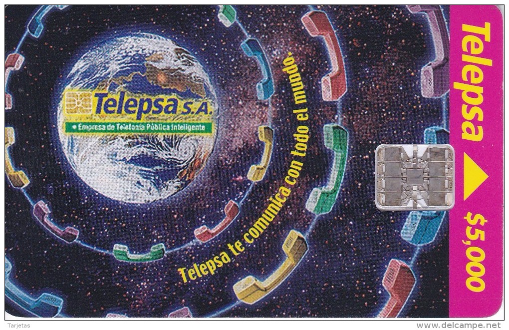 TARJETA DE COLOMBIA DE TELEPSA COMUNICA CON TODO EL MUNDO - Astronomùia