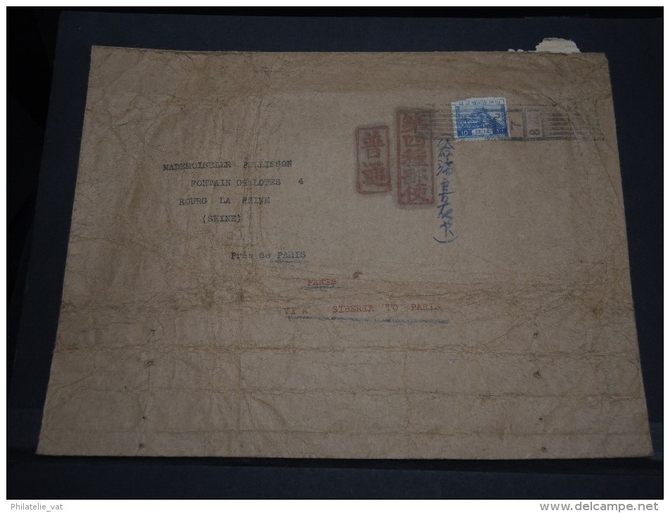 JAPON - Env Grand Format Pour Paris Par La Sibrie - 1929 - A Voir - P19450 - Briefe U. Dokumente