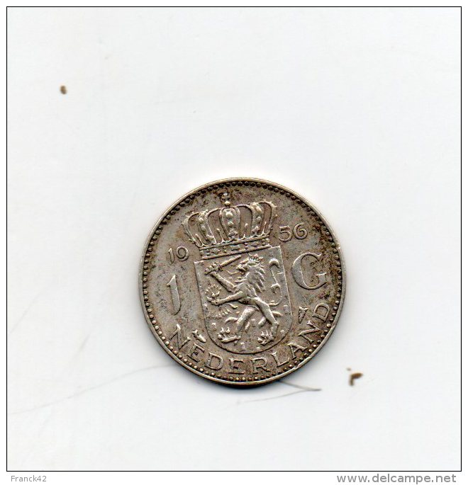 Pays Bas. 1 Gulden 1956. Argent - 1948-1980 : Juliana
