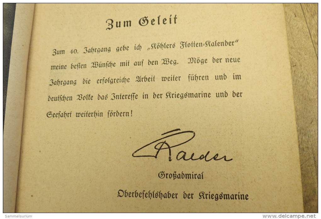 "Köhlers Flotten-Kalender 1942" Das Deutsche Jahrbuch