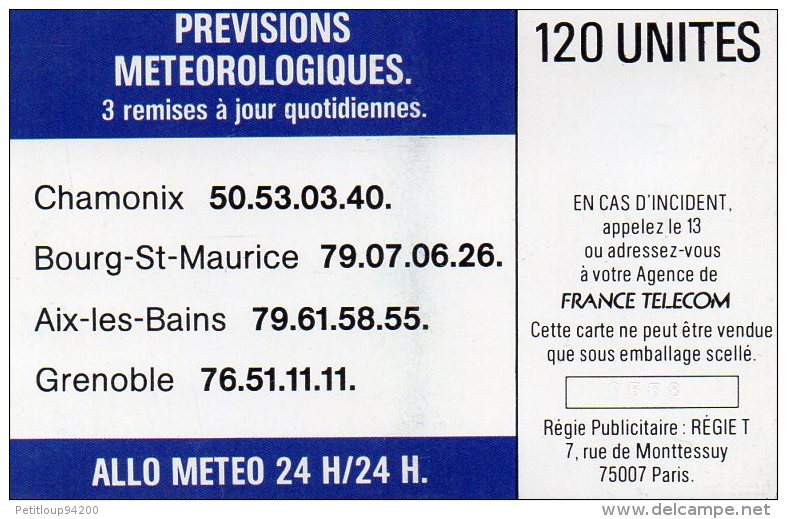 TELECARTE  ALLO LE CIEL 120 Unités  ( F 26 ) - 1988