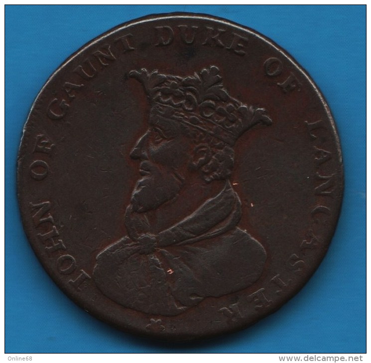 LANCASHIRE - Lancaster "John Of Gaunt" 1/2 HALF PENNY 1794  DH#43 - Profesionales/De Sociedad