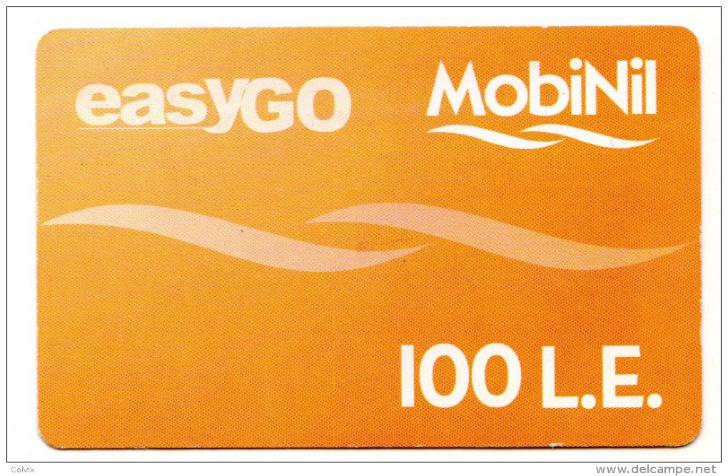 EGYPTE PREPAYEE EASYGO MOBINIL 100 L.E. - Egipto