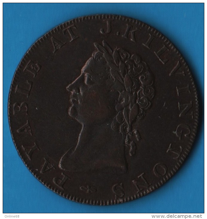 UK Middlesex, Brunswick  1/2 HALF PENNY 1795 Britannia  George III (1760-1820), Payable At J Kilvingtons - Professionnels/De Société