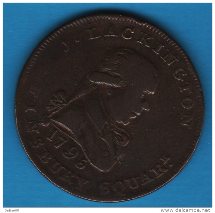 Lackington & Allen’s London  1/2 HALF PENNY 1795 - Professionali/Di Società