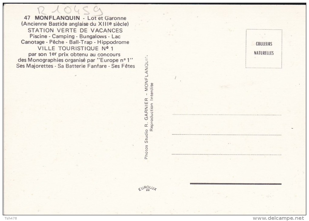 47---MONFLANQUIN---station Verte De Vacances---voir 2 Scans - Monflanquin
