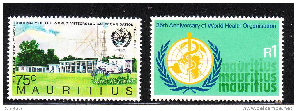 Mauritius 1973 WHO & Int'l Meteorological Cooperation MNH - Maurice (1968-...)