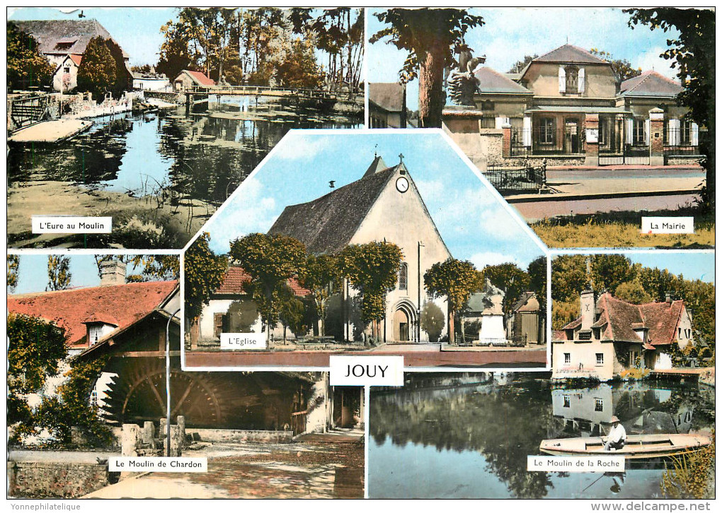 28 - EURE Et LOIR - Jouy - Eglise - Mairie - Moulin - Jouy