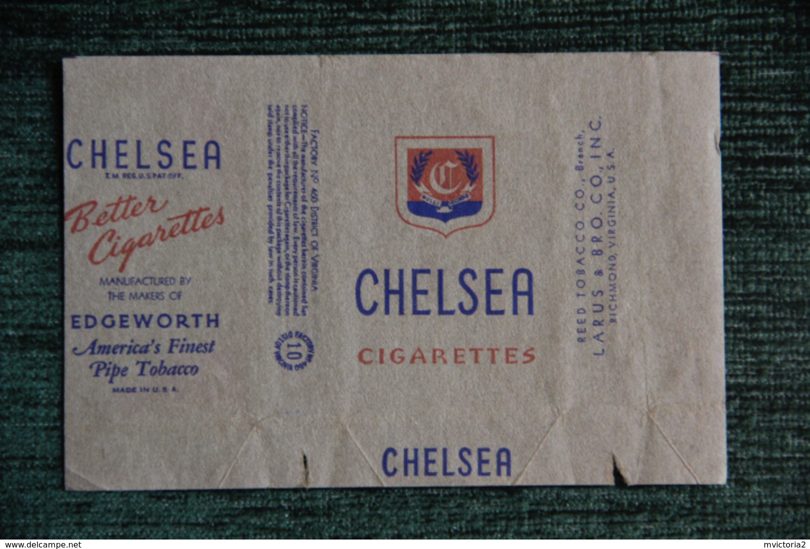 Etui à Cigarette  , 10 Cigarettes ,  "  CHELSEA ", USA - Empty Cigarettes Boxes