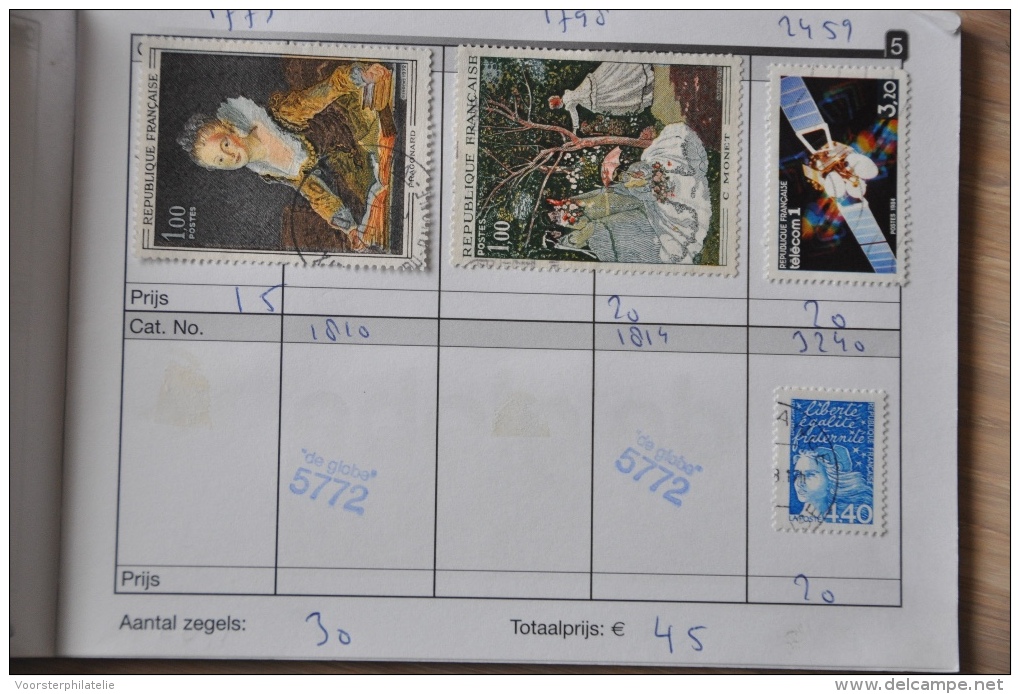 4 ++ BOOKLET WITH STAMPS ++ FRANCE ++ USED - Verzamelingen (zonder Album)