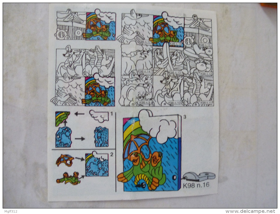 KINDER : K 98 Puzzle Arche De Noé Complet Plus 16 Pièces Détails Sur Les Scans - Puzzles