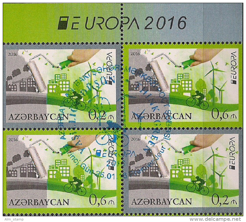 2016  AZERBAIJAN // AZERBAYCAN // ASERBAIIDSCHAN  Mi. 1140-1 D Used Europa - 2016