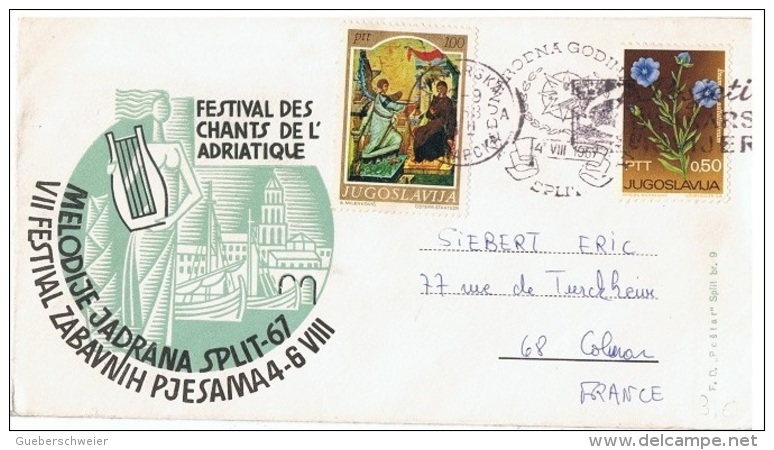 FLORA-L254 - YOUGOSLAVIE Lettre De Split Pour La France 1967 - Lettres & Documents