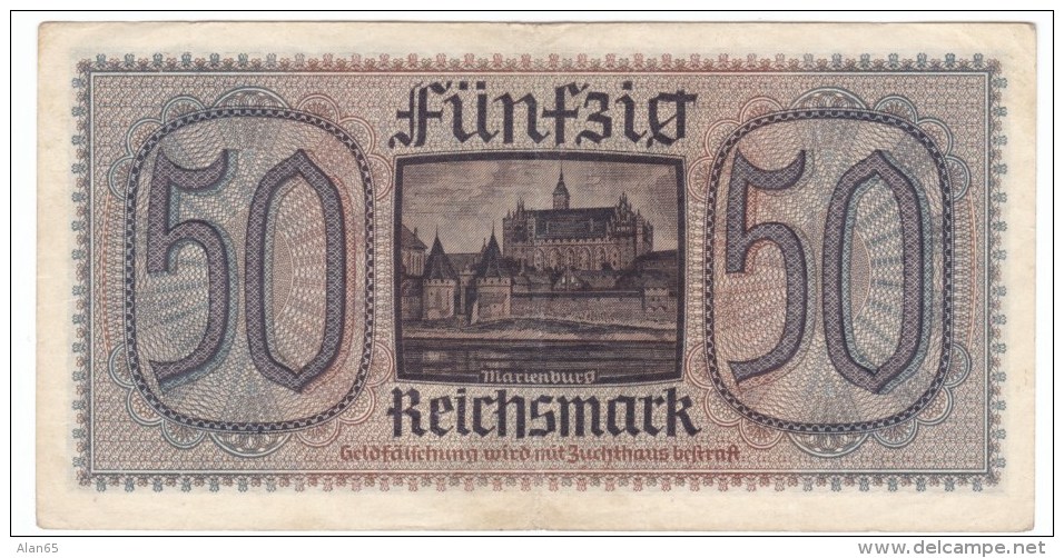 Germany  #R140 1940-45 50 Reichsmark Banknote Currency - 50 Reichsmark