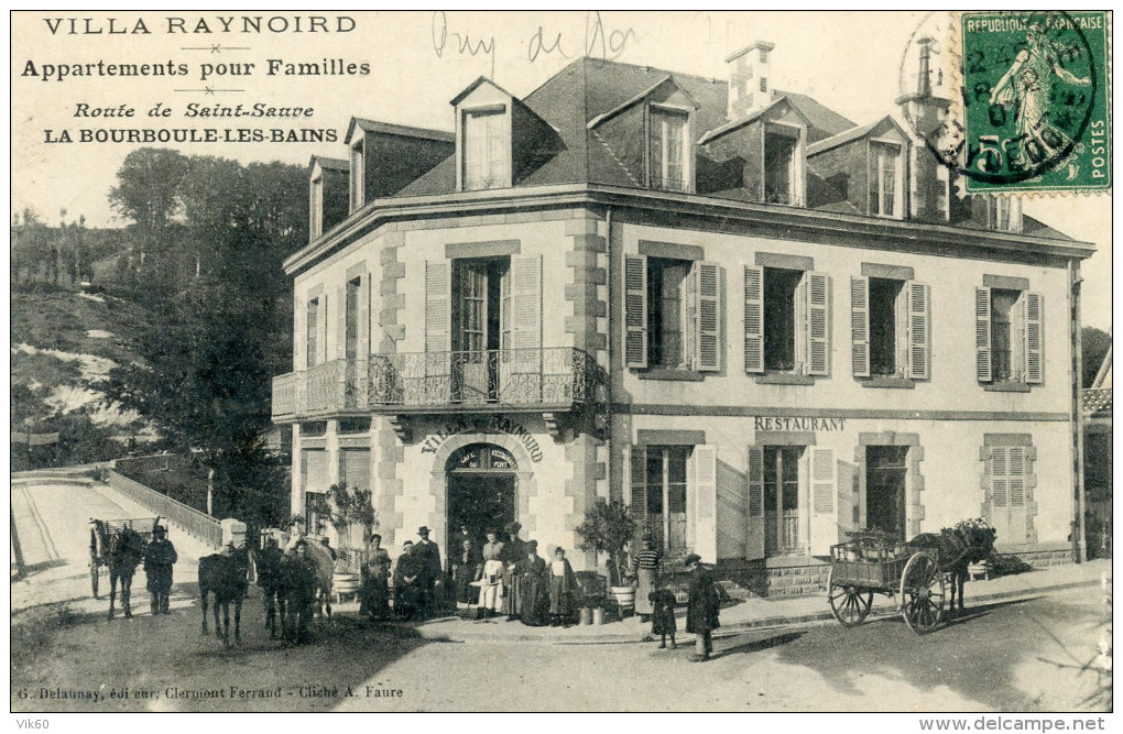 63  LA BOURBOULE HOTEL RESTAURANT RAYNOIRD ROUTE DE SAINT SAUVE - La Bourboule