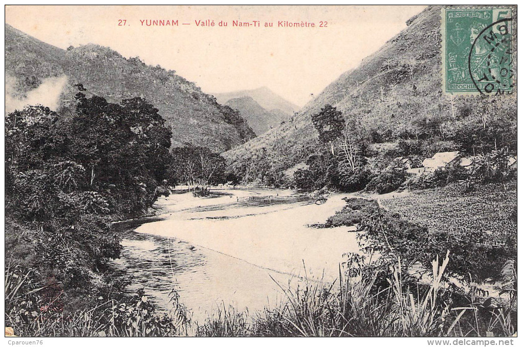 Yunnam Vallée Du Nam-Ti Au Kilomètre 22 Carte Indochine Viet Nam - Vietnam