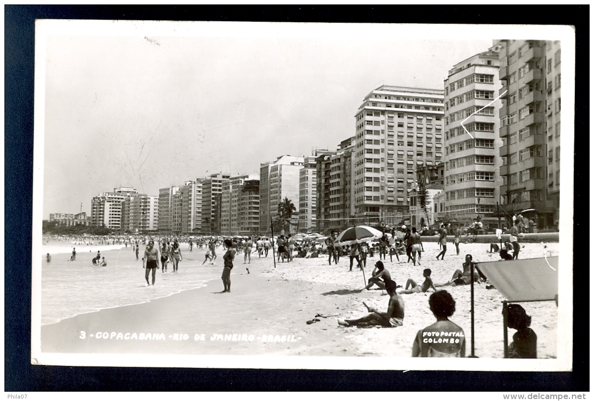 Copacabana Rio De Janeiro / Postcard Circulated, 2 Scans - Copacabana