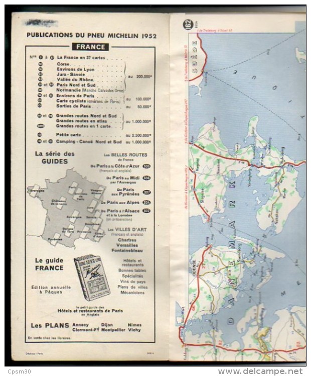 Carte Géographique MICHELIN - N° 162 ALLEMAGNE Et AUTRICHE Ouest 1952-53 (1954 Sur Carte) - Cartes Routières