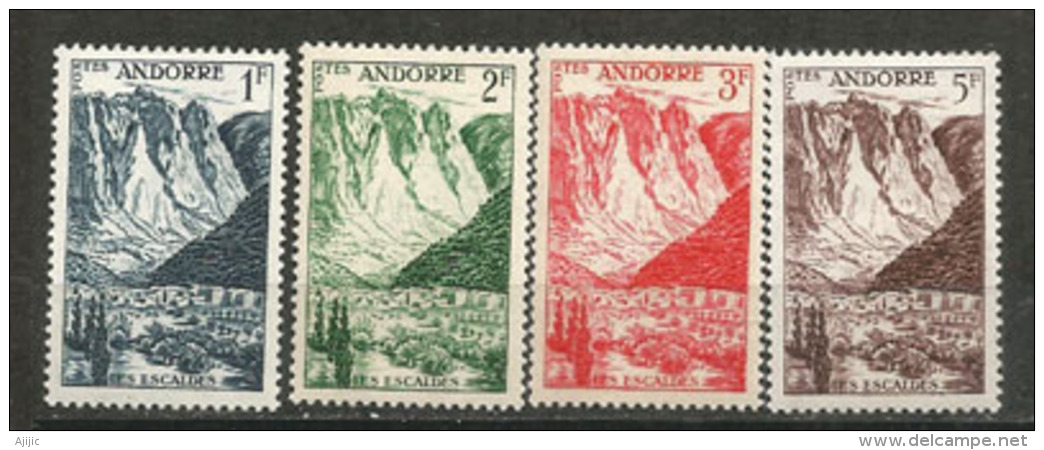 Vues Du Village D'Escaldes-Engordany.   4 Timbres Neufs ** - Unused Stamps